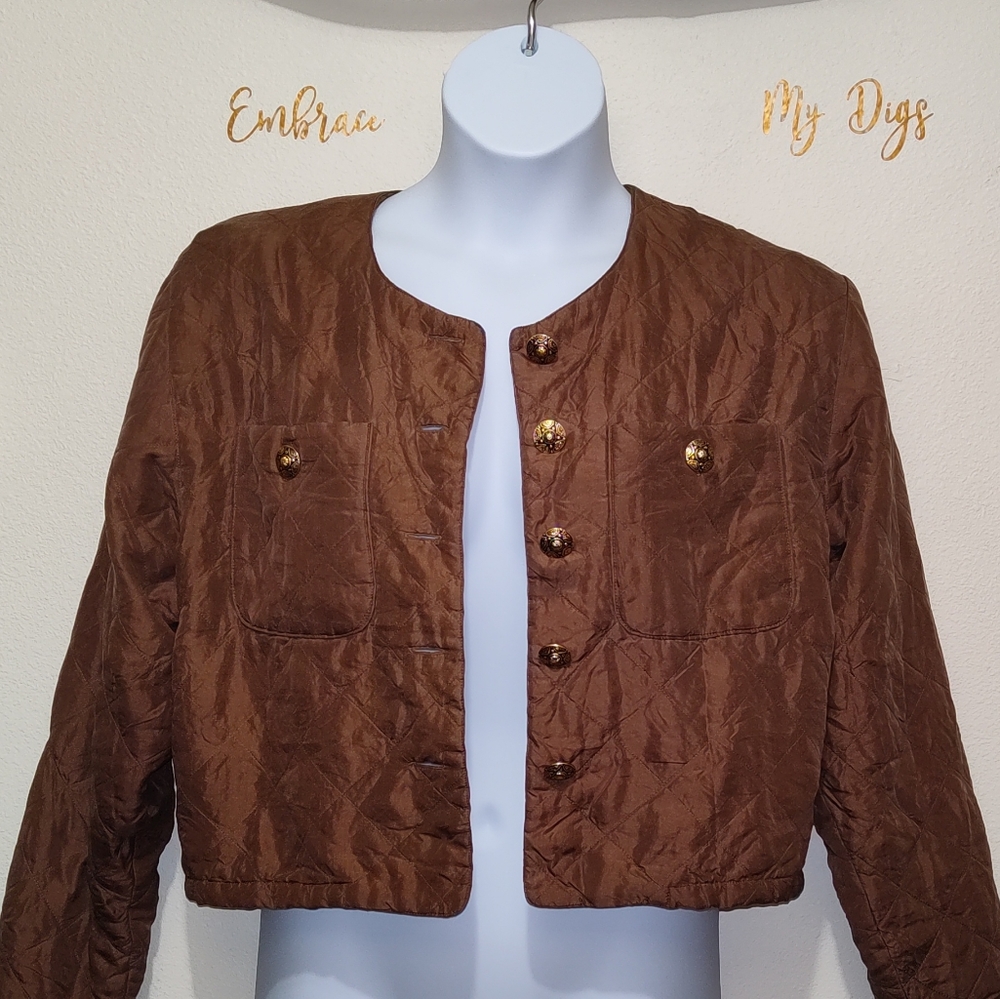 Rare Vintage Paolo Gucci Silk Bomber  jacket